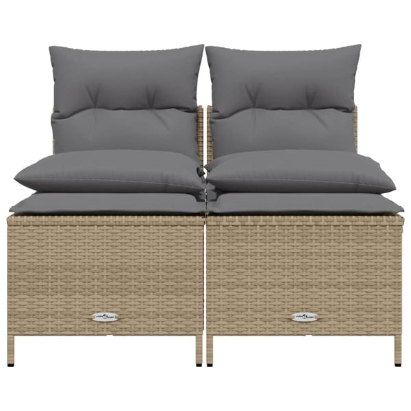 vidaXL sofasæt til haven 4 dele med hynder polyrattan beige