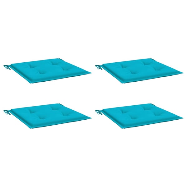 vidaXL hynder til havestol 4 stk. 40x40x4 cm stof turkis