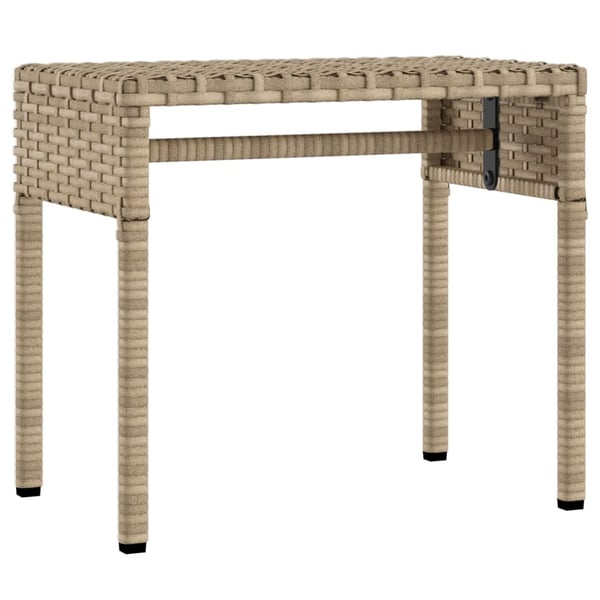 vidaXL liggestol med baldakin og bord polyrattan beige