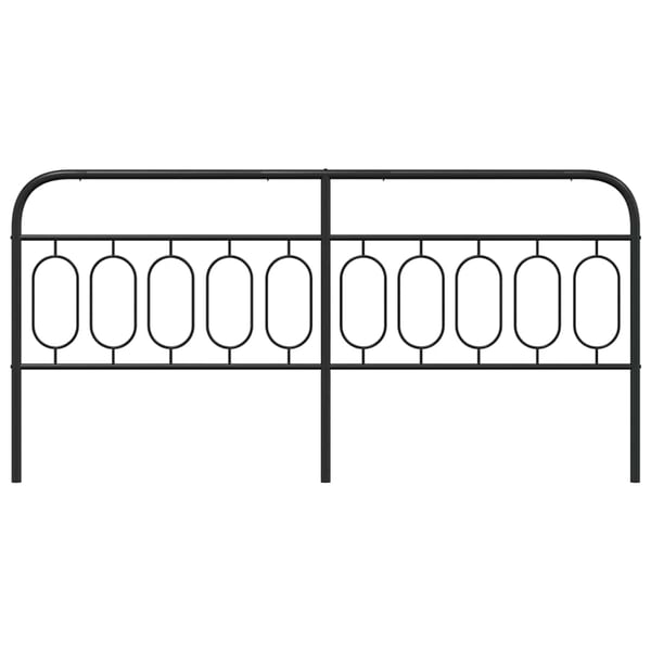 vidaXL udskiftningsgavl 200 cm metal sort