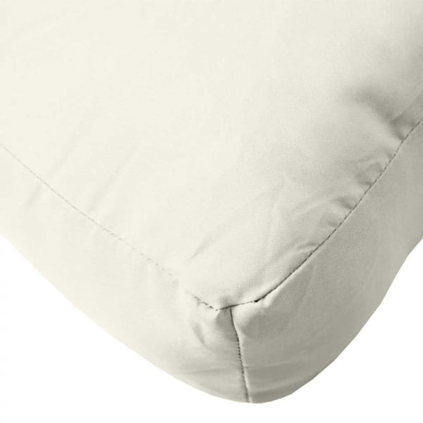 vidaXL Palldyna melerad gräddvit 60x60x10 cm tyg