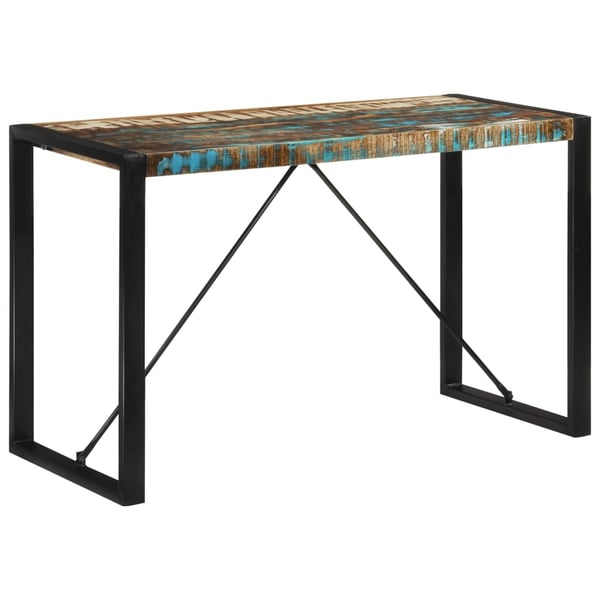 vidaXL spisebord 120x55x76 cm massivt genbrugstræ