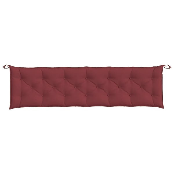 vidaXL hynder til havebænk 2 stk. 200x50x7 cm stof meleret vinrød