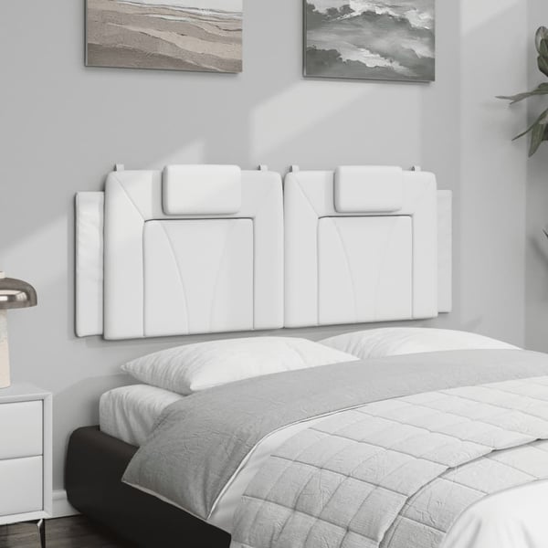 vidaXL gavlpude Viana 140 cm kunstlæder hvid