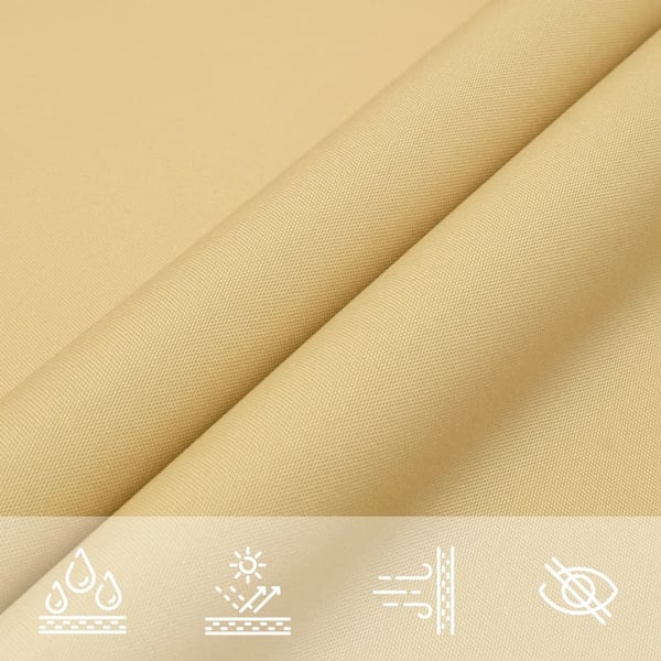 vidaXL Solseil sand 5x2 m 100% polyester oxford