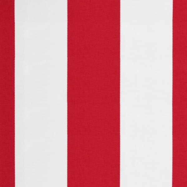 vidaXL Erstatningsstoff for markisekappe rød og hvit stripe 5 m