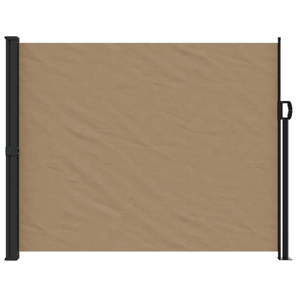 vidaXL Uttrekkbar sidemarkise gråbrun 160x600 cm