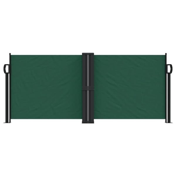 vidaXL sammenrullelig sidemarkise 100x600 cm mørkegrøn