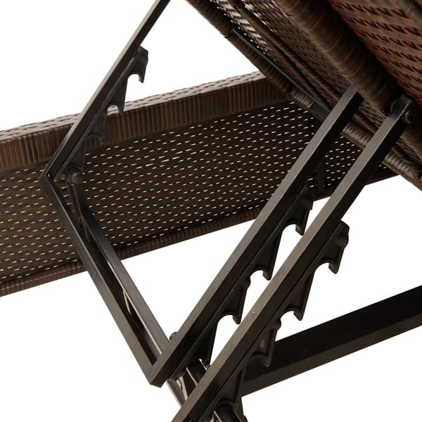 vidaXL solseng med hynder polyrattan brun