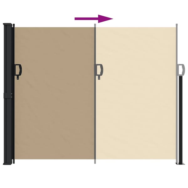 vidaXL sammenrullelig sidemarkise 160 x 600 cm beige