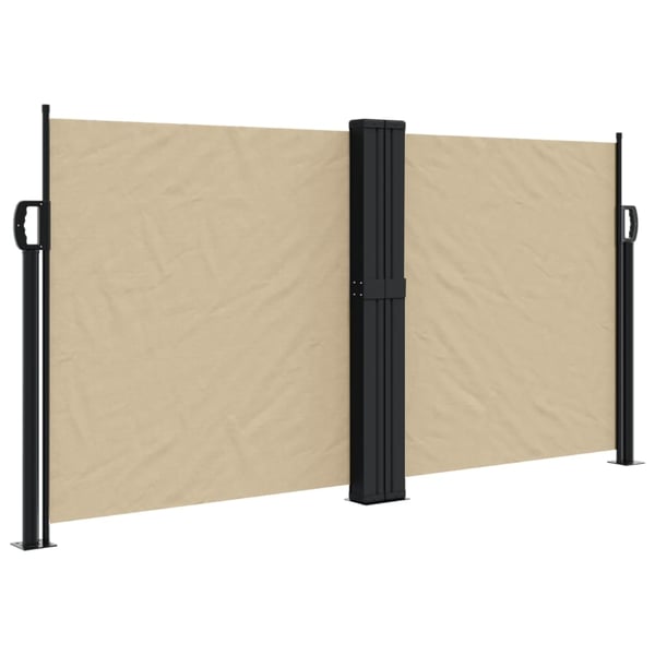vidaXL Sisäänvedettävä sivumarkiisi beige 120x1200 cm