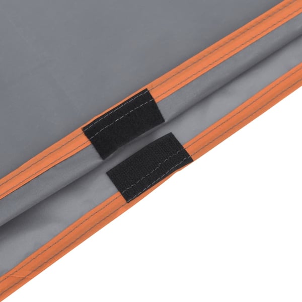 vidaXL Regnponcho med hette 2-i-1 design grå og oransje 223x145 cm