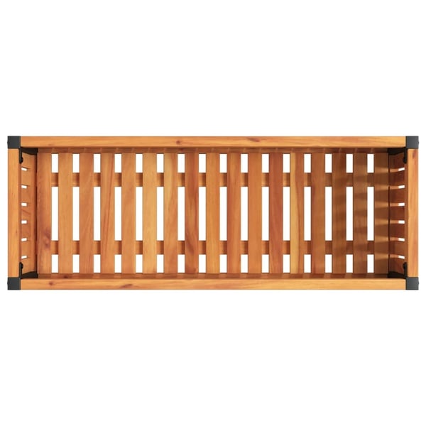 vidaXL Plantekasse 80x30x27,5 cm helte akasie og stål