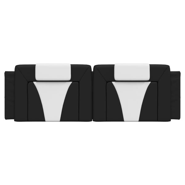 vidaXL gavlpude Viana 160 cm kunstlæder sort og hvid