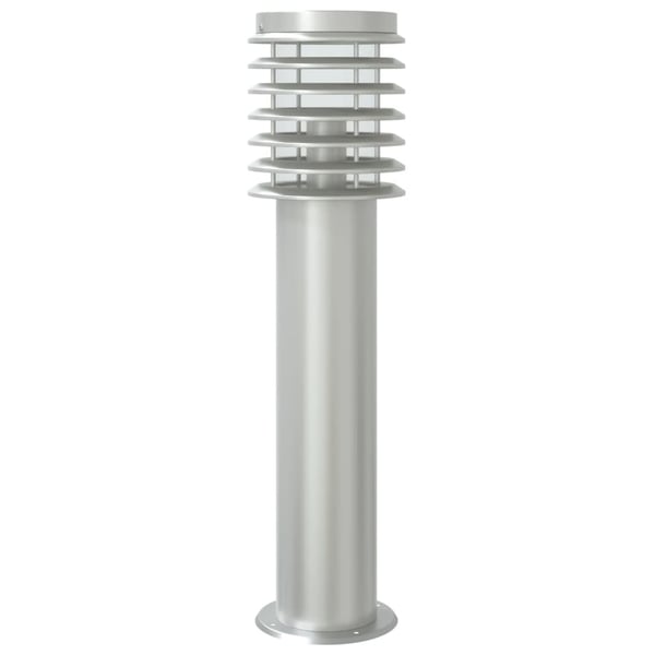 vidaXL Utendørs gulvlampe med sensor sølv 60 cm rustfritt stål