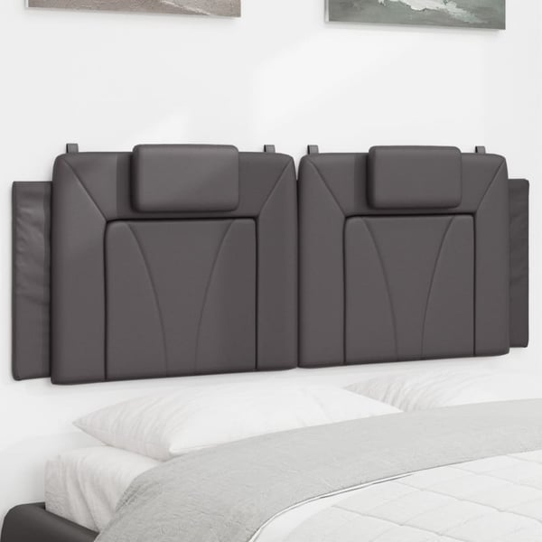 vidaXL gavlpude Viana 140 cm kunstlæder grå
