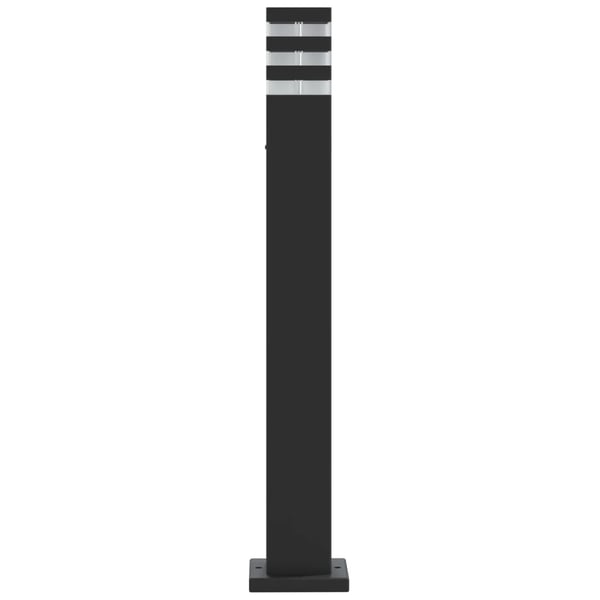 vidaXL Utendørs gulvlamper 3 stk svart 80 cm aluminium