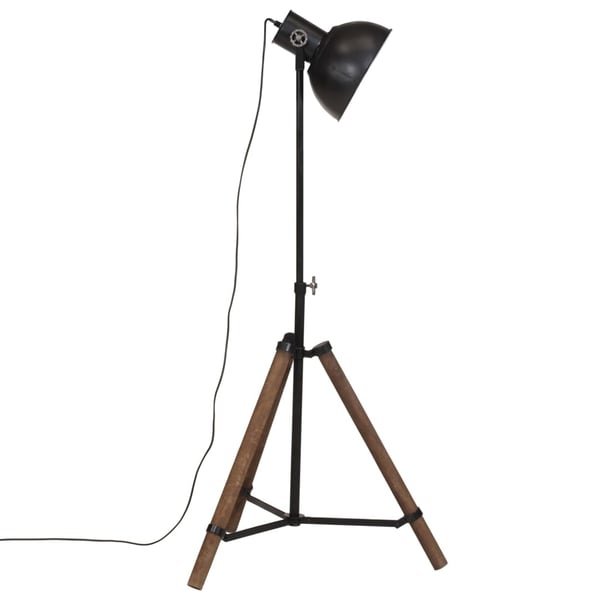 vidaXL gulvlampe 75x75x90-150 cm 25 W E27 sort
