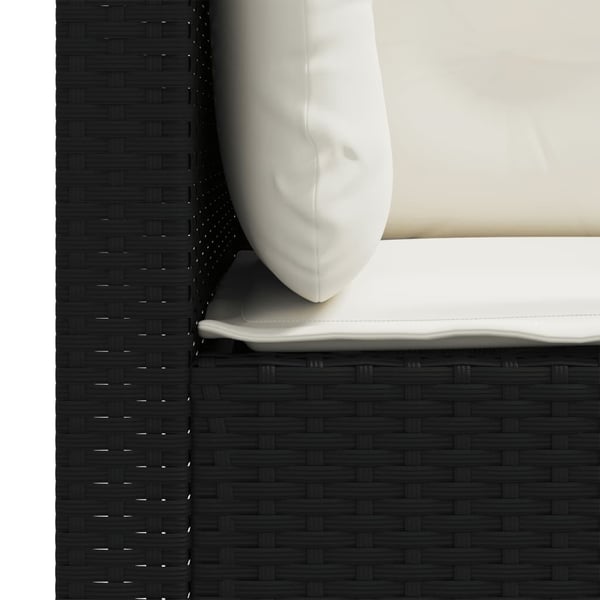 vidaXL hjørnemoduler til havesofa 2 stk. med hynder polyrattan sort