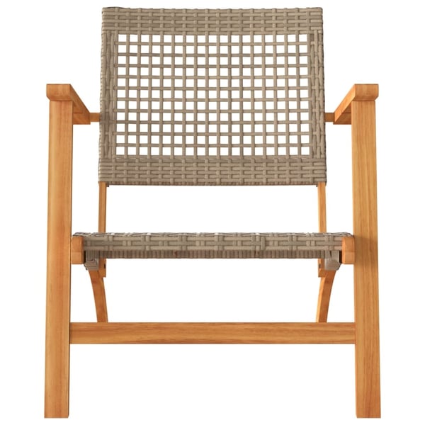 vidaXL bistrosæt 3 dele polyrattan og massivt akacietræ beige
