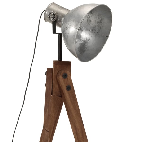 vidaXL Gulvlampe 25 W vintage sølv 45x45x120 cm E27