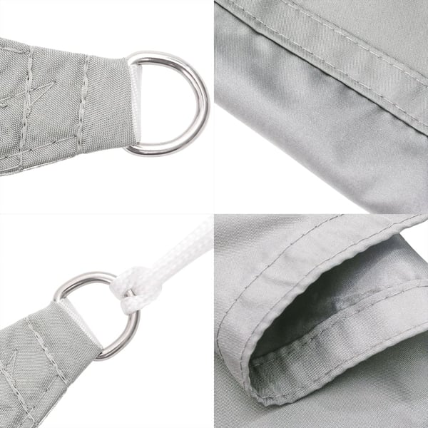 vidaXL Solseil lysegrå 7x4 m 100% polyester oxford