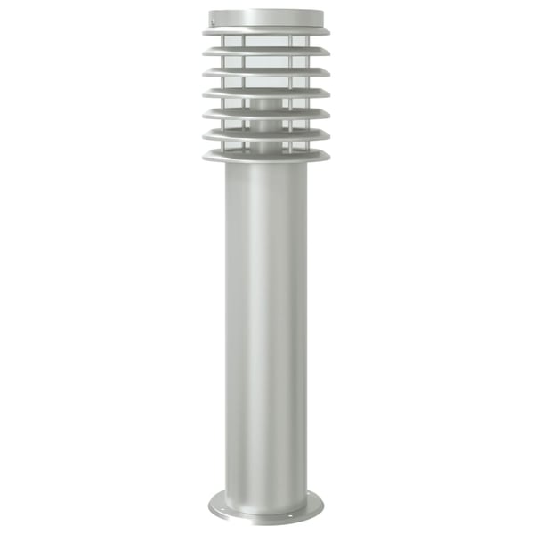 vidaXL Utendørs gulvlamper med sensorer 3stk sølv 60 cm rustfritt stål