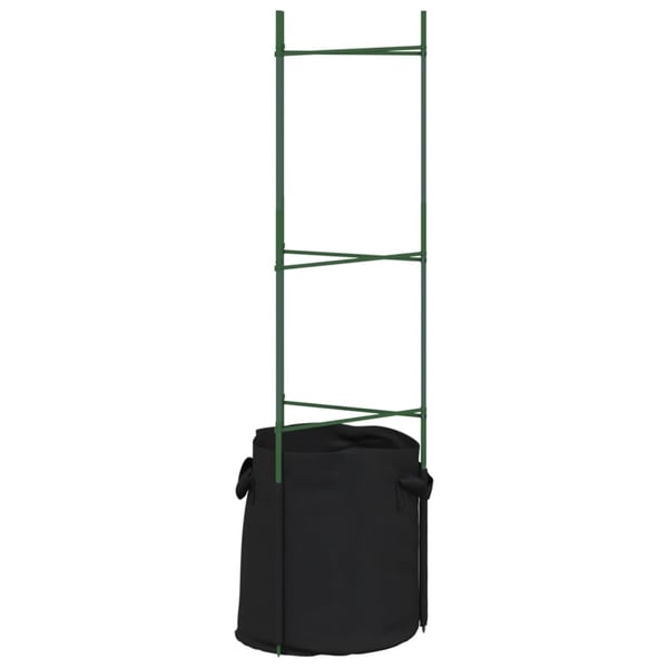 vidaXL Tomatbur med plantepose 2 stk 116 cm stål og PP