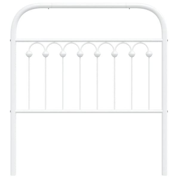vidaXL Utskiftbar sengegavl i metall hvit 90 cm