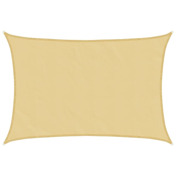 vidaXL Solseil sand 5x4 m 100% polyester oxford