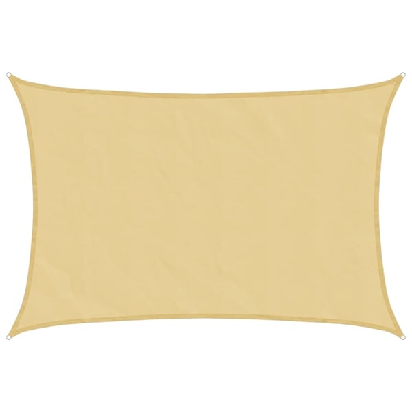 vidaXL Solseil sand 7x6 m 100% polyester oxford