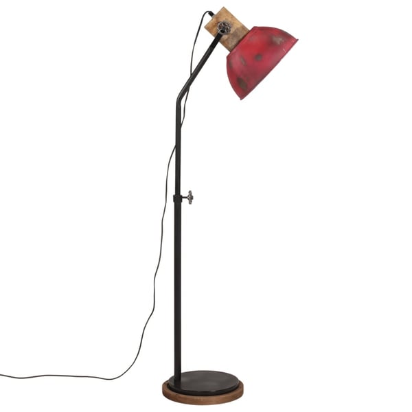 vidaXL Gulvlampe 25 W mørkerød 30x30x100-150 cm E27