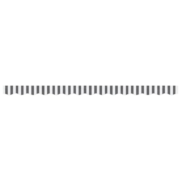 vidaXL Erstatningsstoff for markisekappe antrasitt og hvit stripe 350 cm