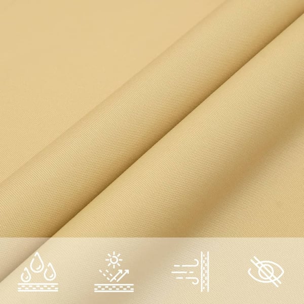vidaXL solsejl 2x2 m 100 % polyesterstof sandfarvet