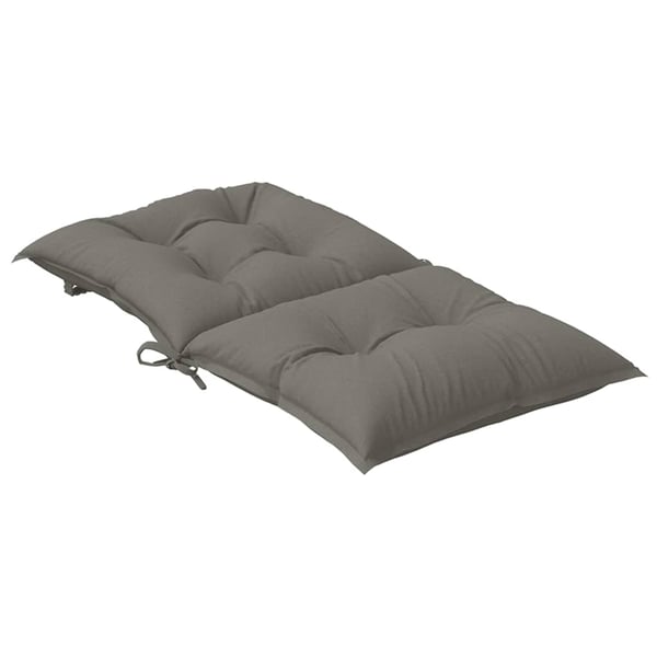 vidaXL stolehynder med lav ryg 2 stk. 100x50x7 cm stof mørkegrå