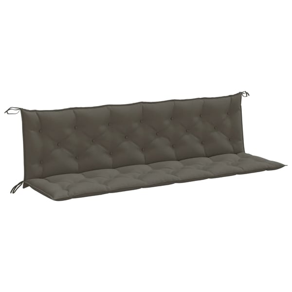 vidaXL hynder til havebænk 2 stk. 200x50x7 cm stof meleret mørkegrå