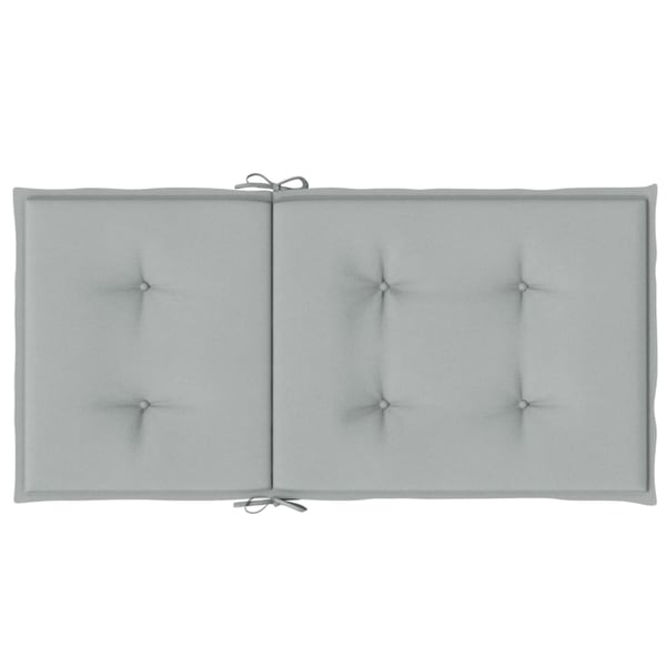 vidaXL stolehynder med lav ryg 2 stk. 100x50x4 cm stof lysegrå