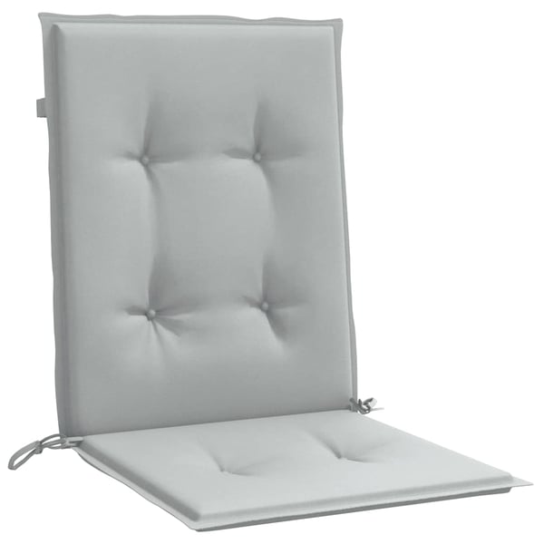 vidaXL stolehynder med lav ryg 2 stk. 100x50x4 cm stof lysegrå