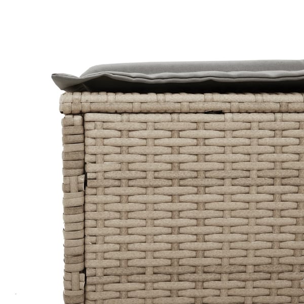 vidaXL loungesofa med bord og hynde polyrattan beige