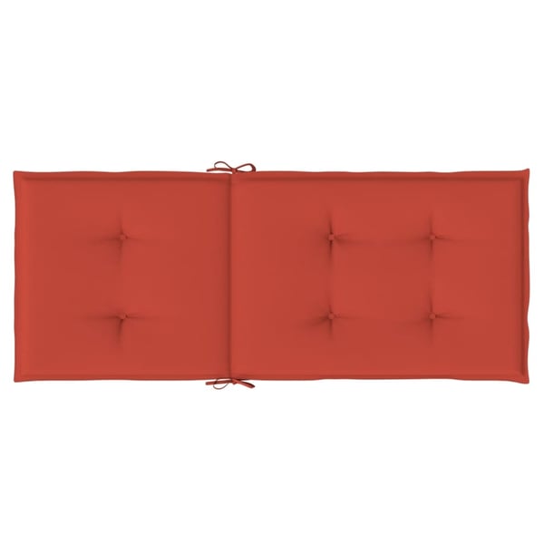 vidaXL stolehynder med høj ryg 2 stk. 120x50x4 cm stof rød