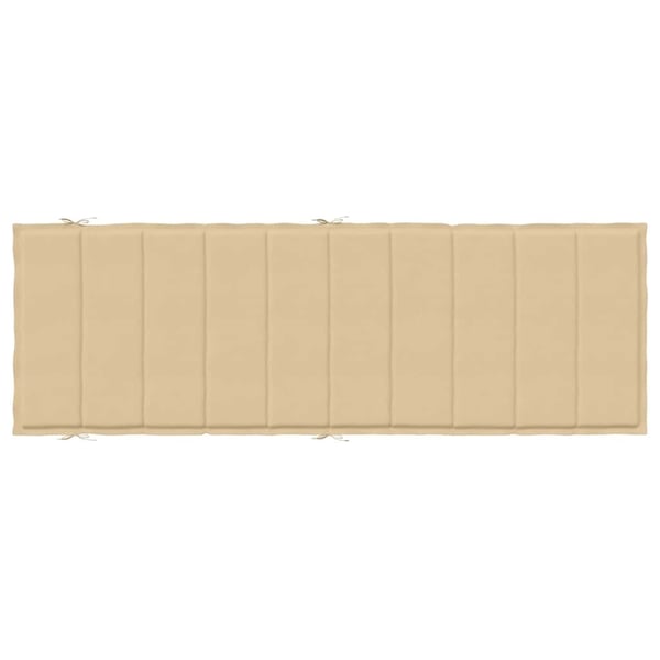 vidaXL hynde til liggestol 186x58x3 cm stof meleret beige