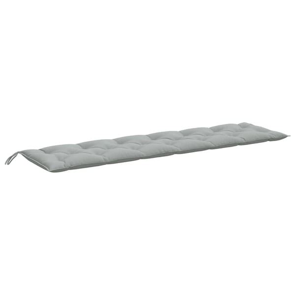 vidaXL hynder til havebænk 2 stk. 200x50x7 cm stof meleret lysegrå