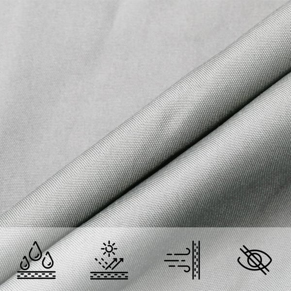vidaXL Solseil lysegrå 4,5x3,5 m 100% polyester oxford
