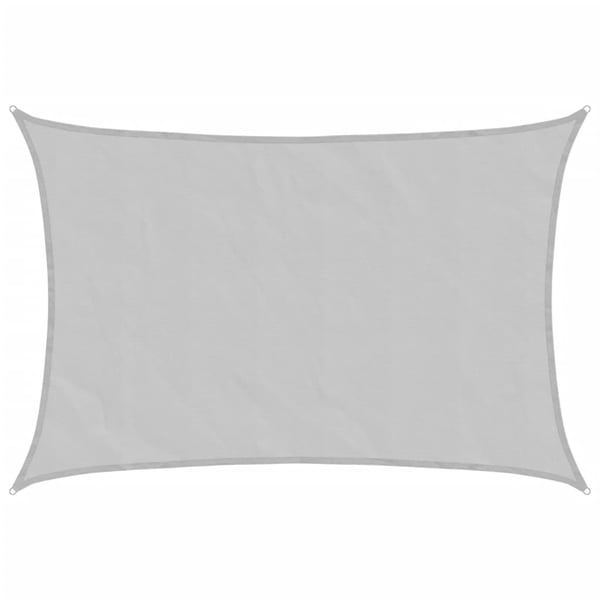 vidaXL Solseil lysegrå 4,5x3,5 m 100% polyester oxford
