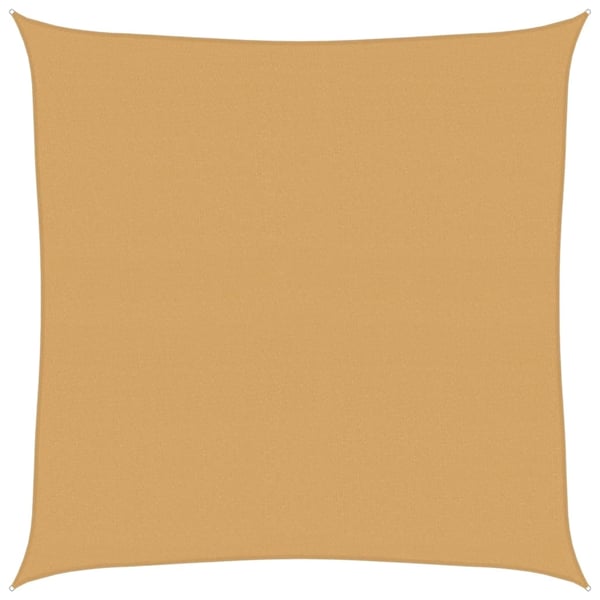 vidaXL Solsegel 160 g/m² fyrkantig sand 4x4 m HDPE
