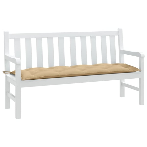 vidaXL hynde til havebænk 150x50x7 cm stof meleret beige
