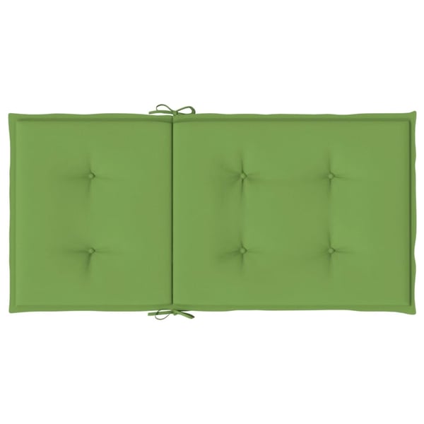 vidaXL stolehynder med lav ryg 2 stk. 100x50x4 cm stof grøn