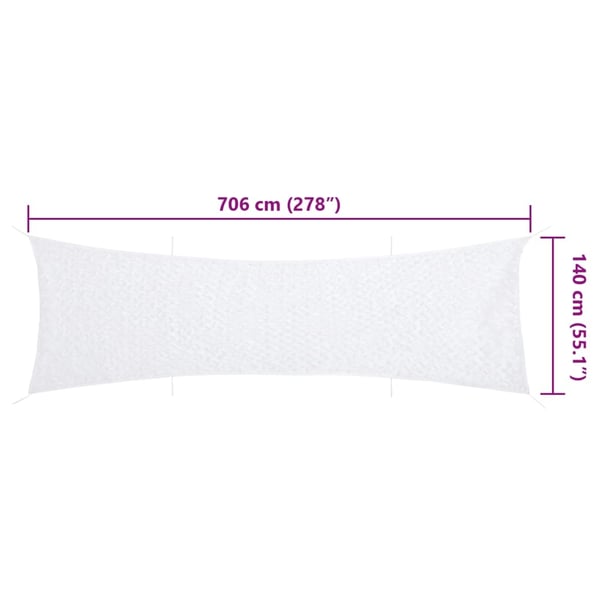 vidaXL Kamuflasjenett med oppbevaringspose 706x140 cm hvit