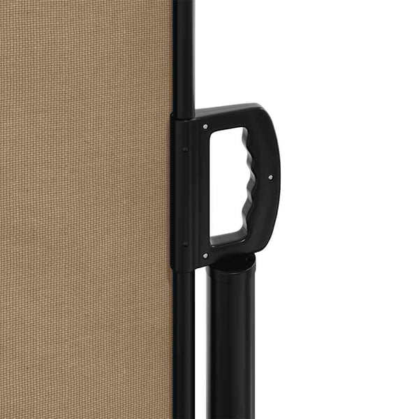 vidaXL Uttrekkbar sidemarkise gråbrun 220x600 cm