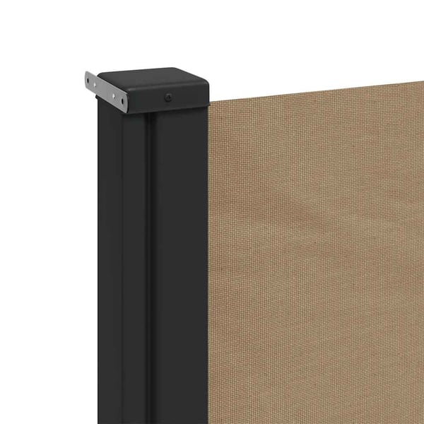 vidaXL Uttrekkbar sidemarkise gråbrun 220x600 cm
